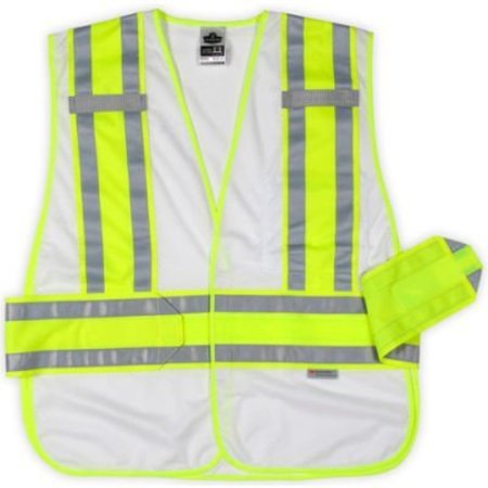 ERGODYNE Ergodyne® GloWear® 8240HL Class 2 Two-Tone Expandable Vest, White, M/L 21380